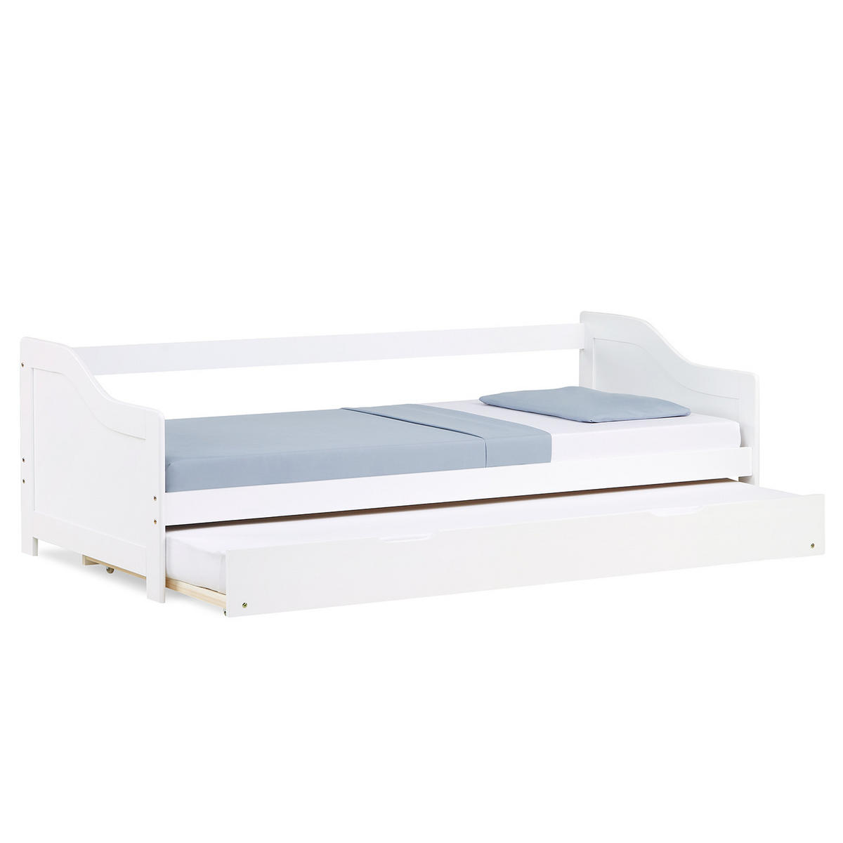 TAGESBETT ausziehbar 90/200 cm Weiß - Weiß, Holz (90/200cm) - Homestyle4u