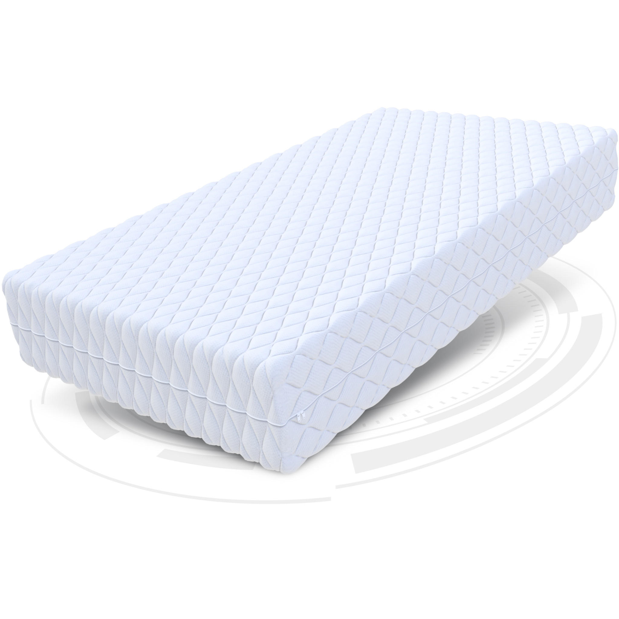 TASCHENFEDERKERNMATRATZE Ivrea Max - Weiß, Textil (100/200cm) - FDM