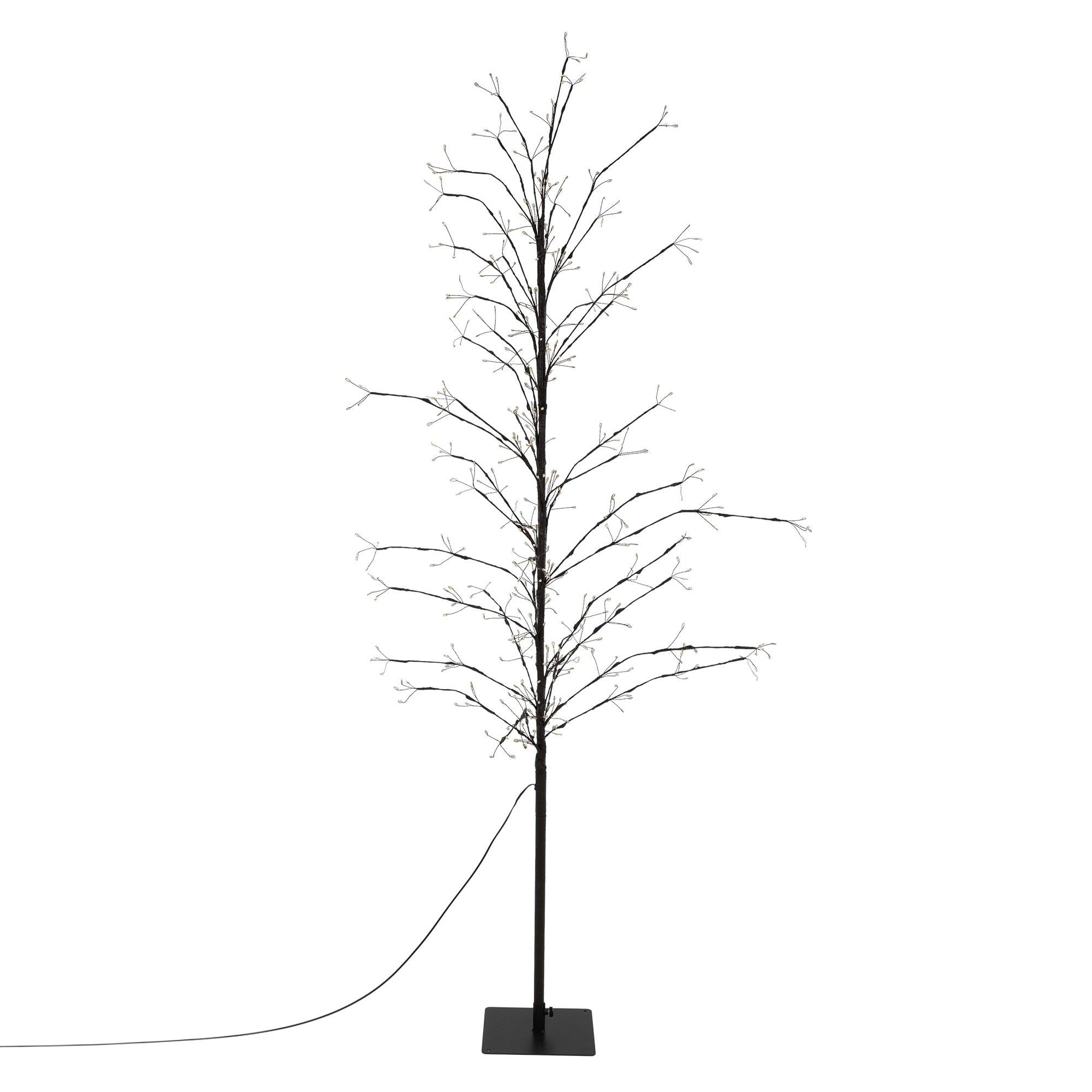 LED-BAUM 180 cm 480LED Warmweiß Timer Außen Flexibel Zweige - Schwarz, Kunststoff (180cm) - ECD-Germany