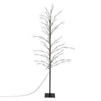 LED-BAUM 180 cm 480LED Warmweiß Timer Außen Flexibel Zweige - Schwarz, Kunststoff (180cm) - ECD-Germany