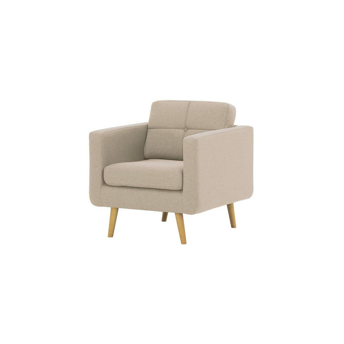 SESSEL Brest-Malmo 8 - Creme, Holz/Textil (80/84/81cm)