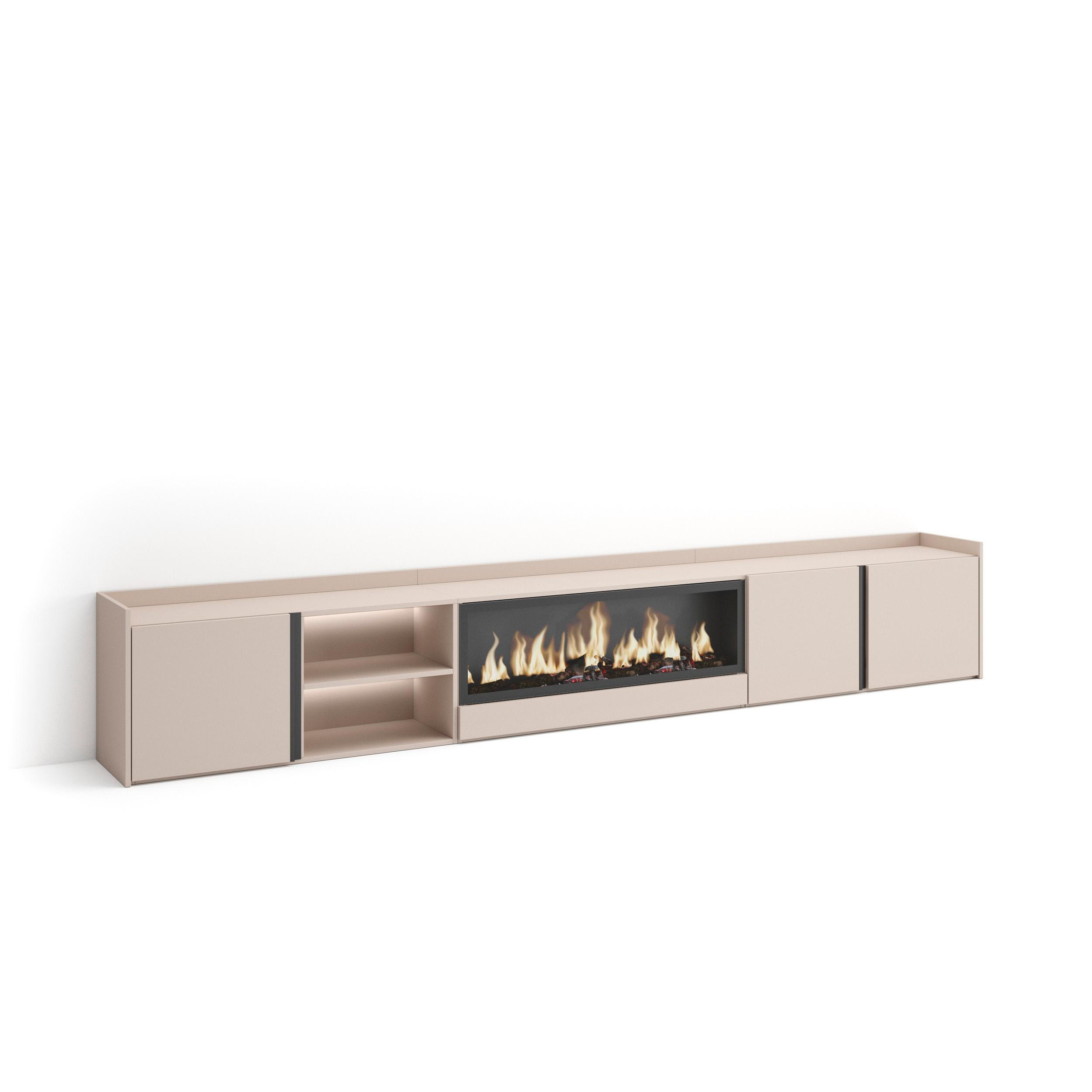 Skraut Home Lowboard, Beige 315x50x35 cm
