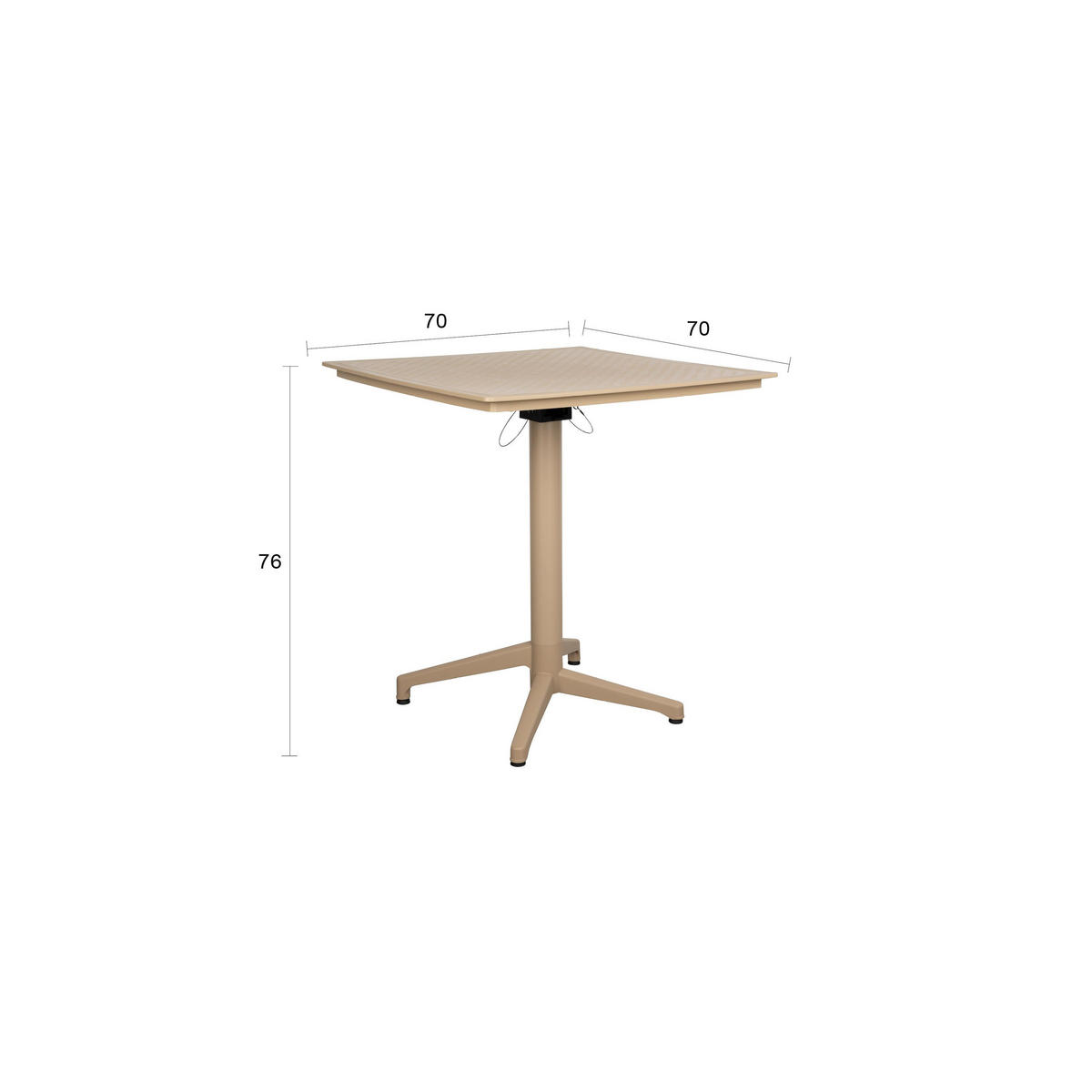 BISTROTISCH George Bistrotisch Beige - Beige, Kunststoff (70/70/76cm) - Housecraft Living