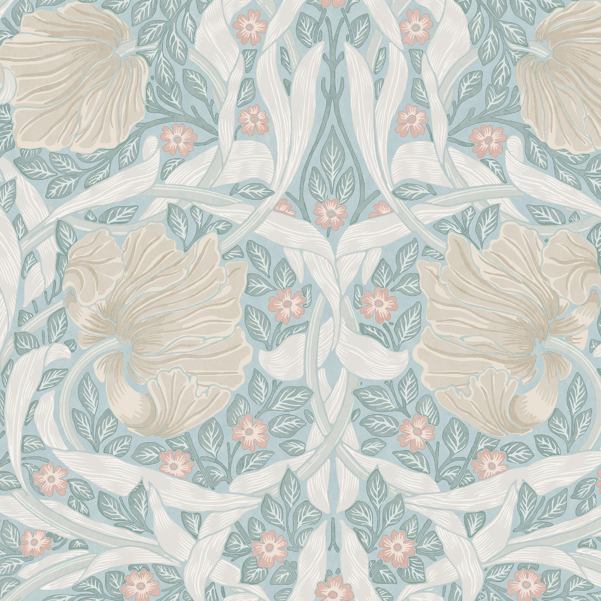William Morris at Home Vliestapete Hellblau 52x1000 cm