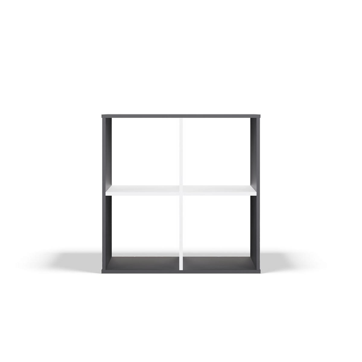 BÜCHERREGAL Anthrazit, Weiß 74/75/30 - Anthrazit/Weiß, Holzwerkstoff (74/75/30cm) - RAUMHIRSCH FURNITURE