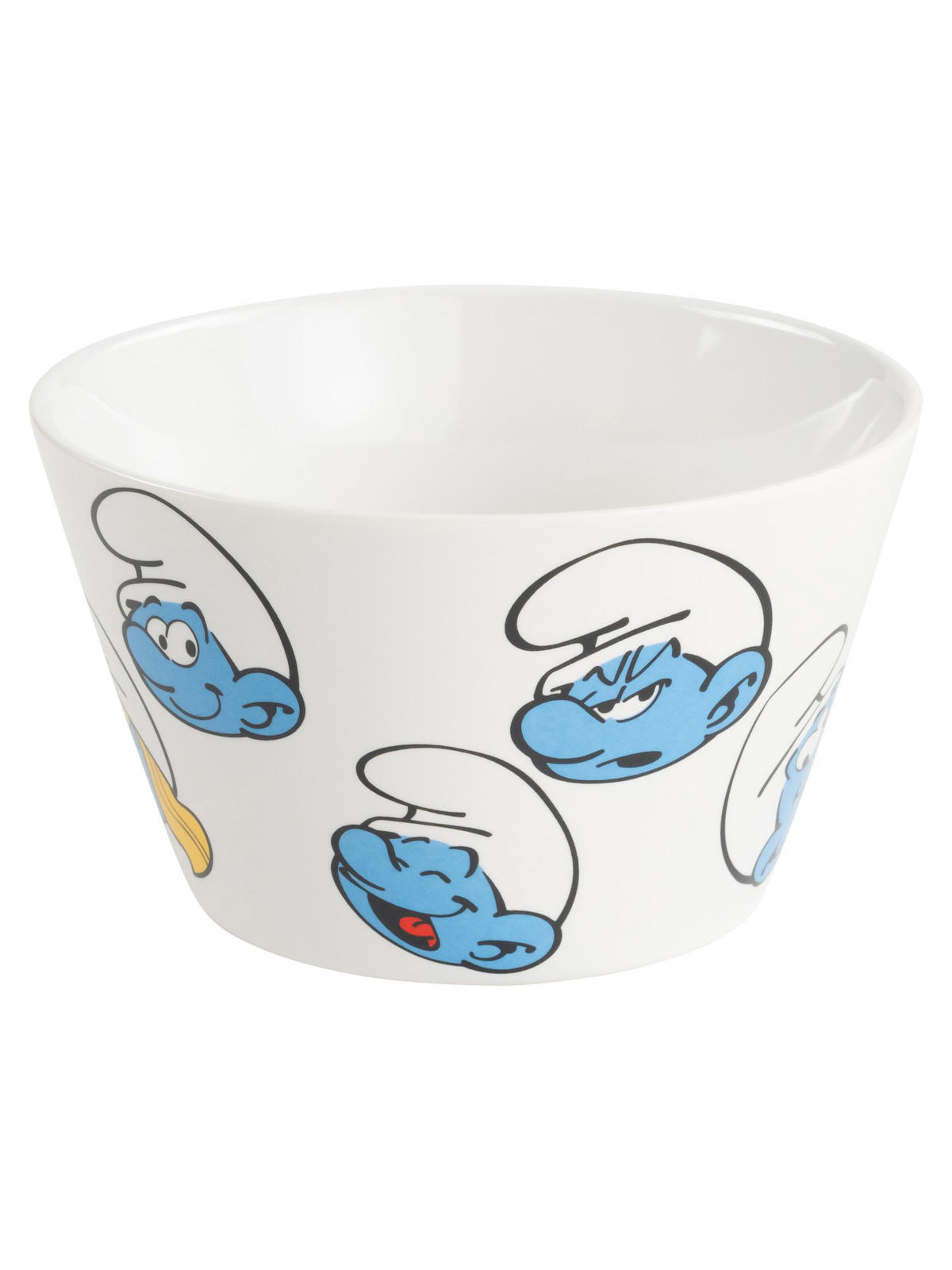 MÜSLISCHALE Die Schlümpfe Weiß 500 ml - Weiß, Keramik (14cm) - United Labels