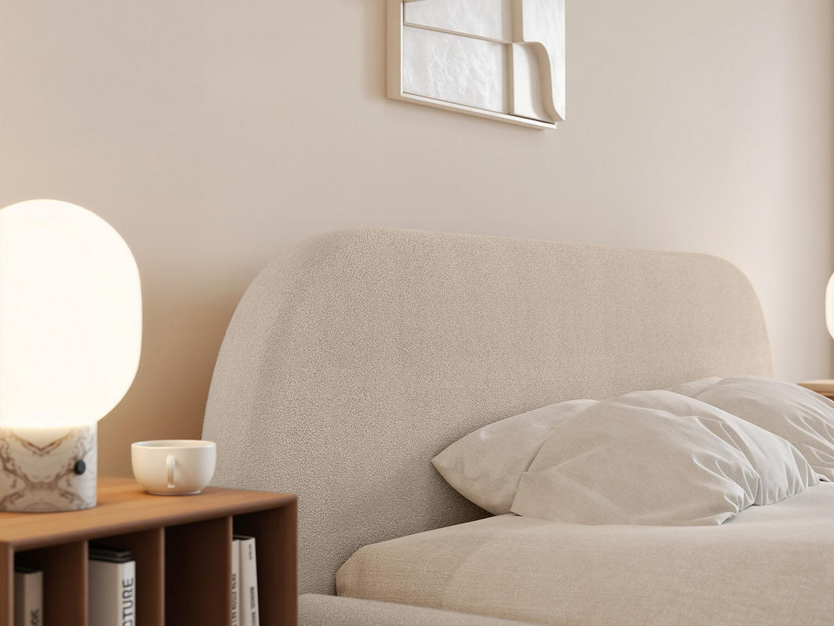 POLSTERBETT Lloret 160x200 cm, Beige - Beige, Textil (200/160cm) - Fedve