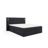 BOXBETT Martim Premium - Schwarz, Holzwerkstoff/Textil (180/200cm) - Fun Möbel