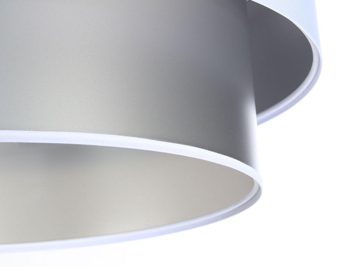 HÄNGELEUCHTE Silber 40/20 cm - Silberfarben/Weiß, Kunststoff (40/1/20cm) - ONZENO