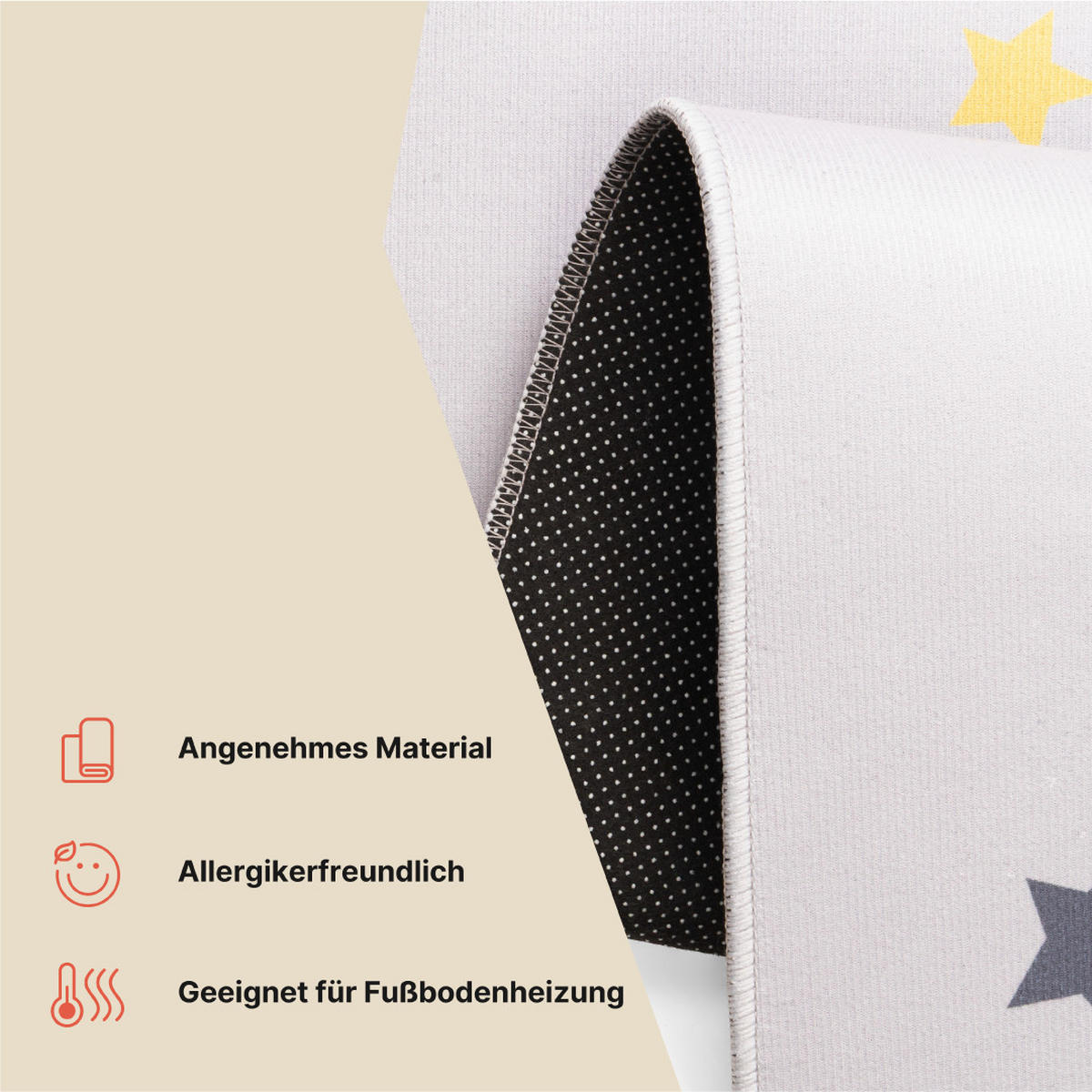TEPPICH JOY Creme 120/160 cm - Creme, Textil (120/160cm) - Tapiso