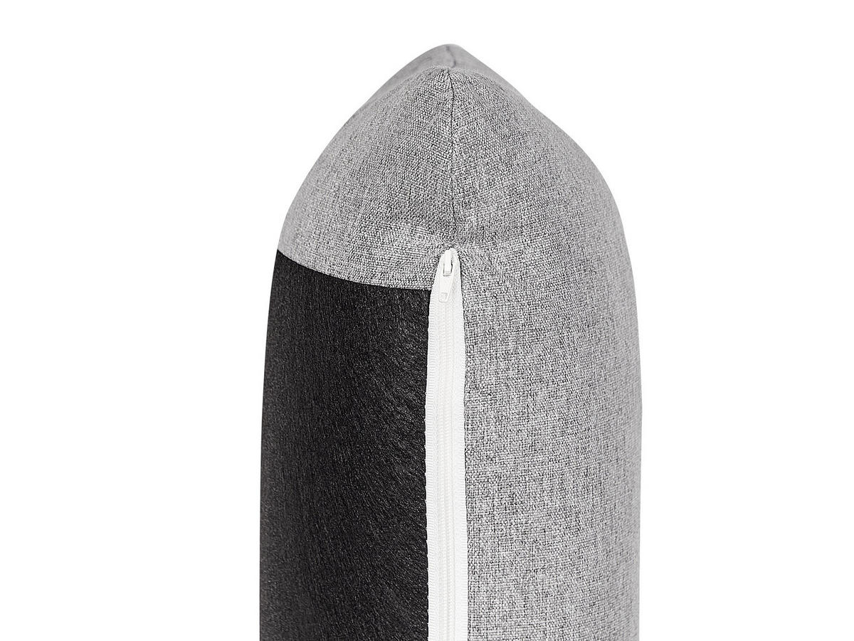 2-SITZER-SOFA grau Lahti - Schwarz/Grau, Textil (124/70/70cm) - Beliani