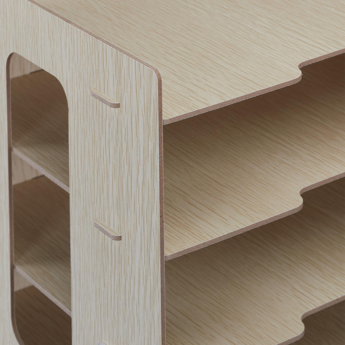 ZÁSOBNÍK na listy - svetlohnedá, kompozitné drevo (32.5/27/25cm) - Relaxdays