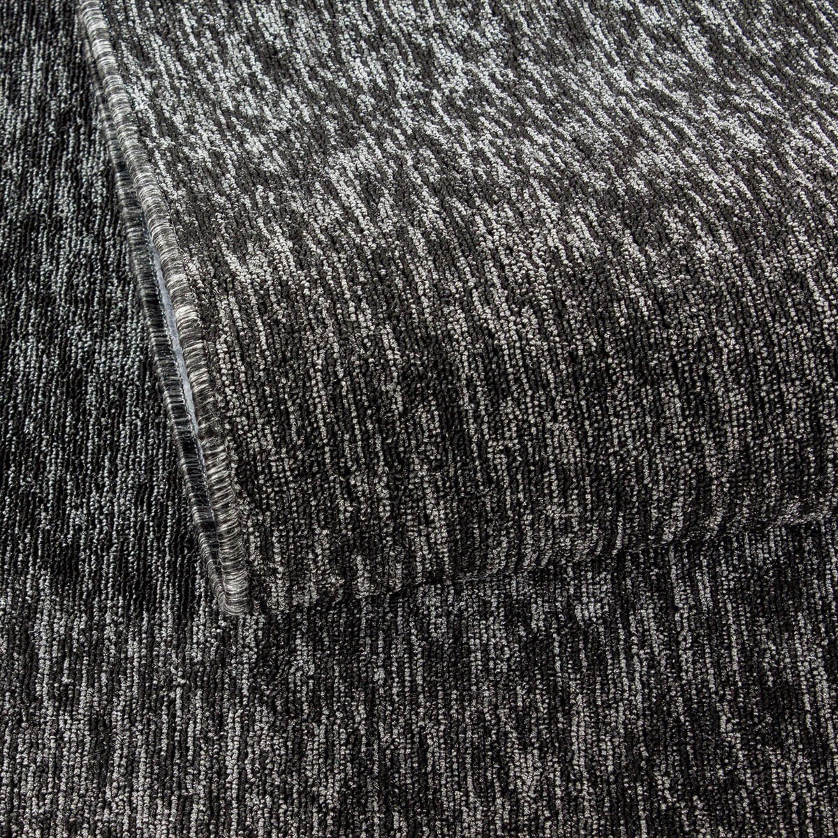 TEPPICH Kurzflor Unifarben Polypropylen saugroboter Wohnzimmer Anthrazit Rund 160x160 - Anthrazit, Textil (160/160cm) - KADIMA DESIGN