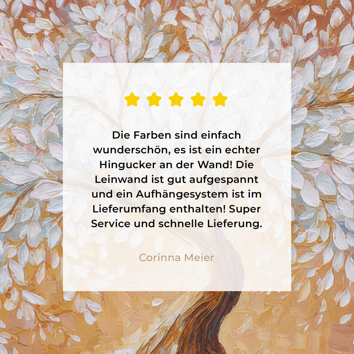 LEINWANDBILD Abstrakt - Baum - Weiß - Blätter Wandbild 40x30 cm - Braun, Textil (40/30cm) - MuchoWow