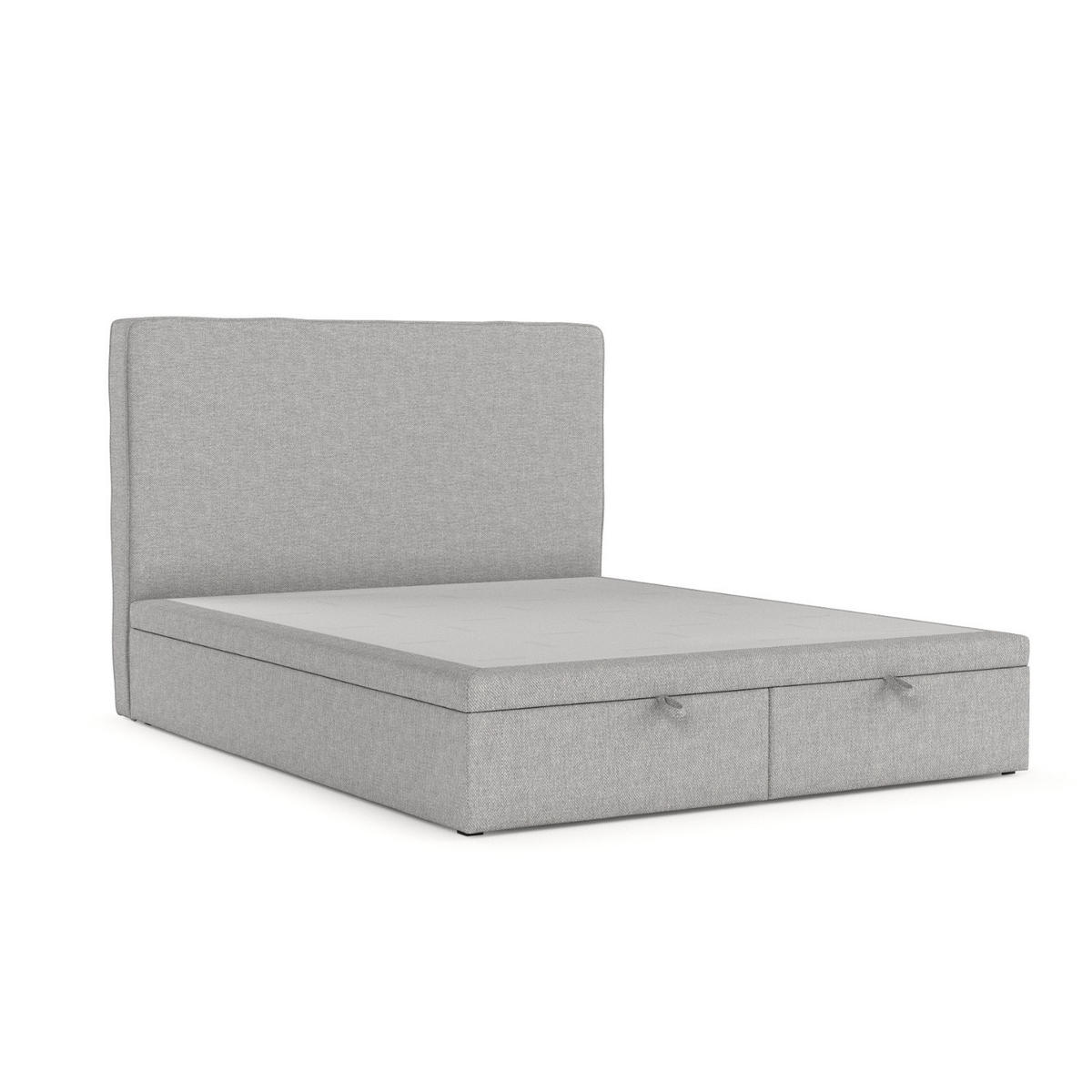 POLSTERBETT Hush mit Stauraum 180/200 cm Grau im Megan Stoff - Schwarz/Grau, Holz/Holzwerkstoff (180/200cm) - AltaBeds