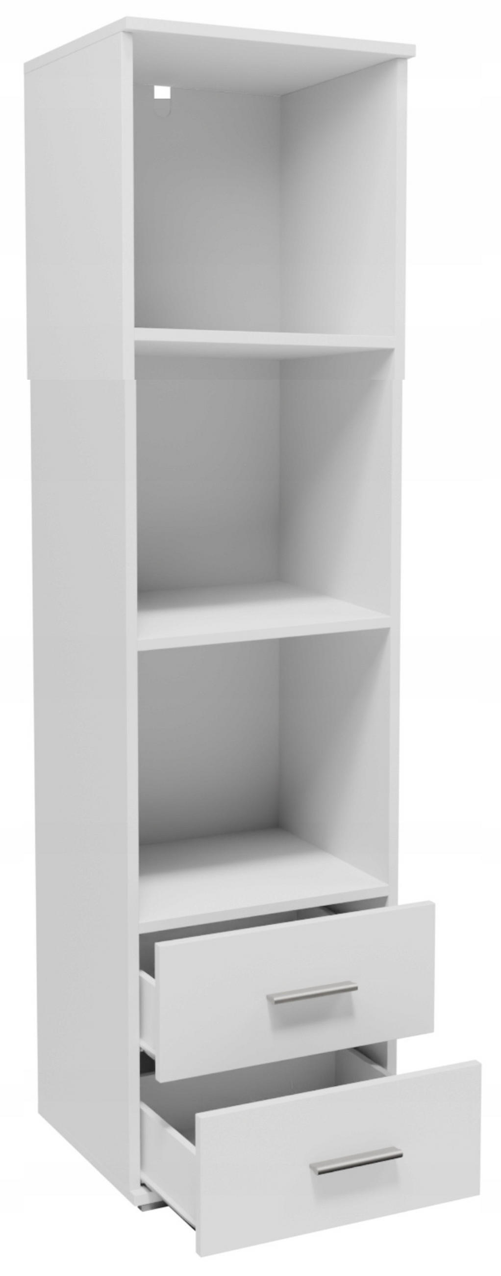 BÜCHERREGAL CR3-ST1 Weiß 40/34/130 cm - Weiß, Holzwerkstoff (40/130/34cm)