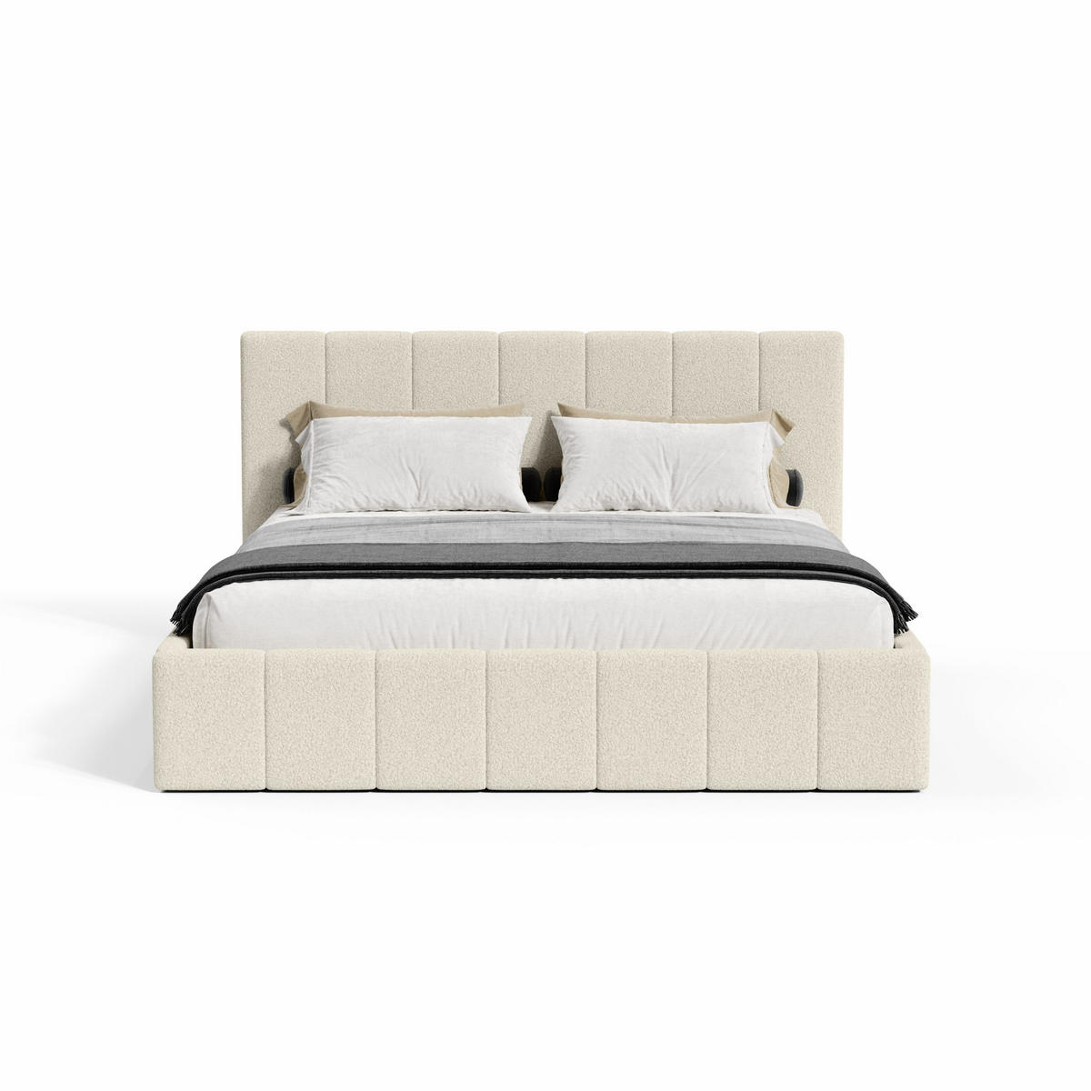 POLSTERBETT Malfo Slim 140x200 cm, Beige - Beige, Textil (140/200cm) - Fedve