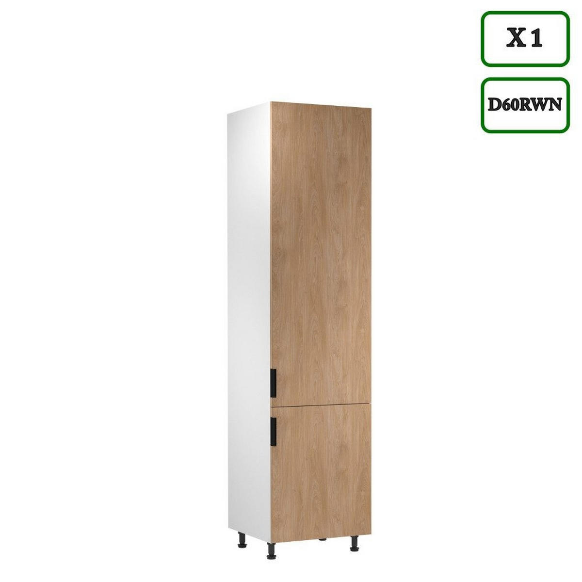 KÜCHENZEILE 400 cm –Sorento K73-M400 - in Sonoma Eiche / Weiß - Schwarz/Weiß, Holz/Metall (400/247/58cm)