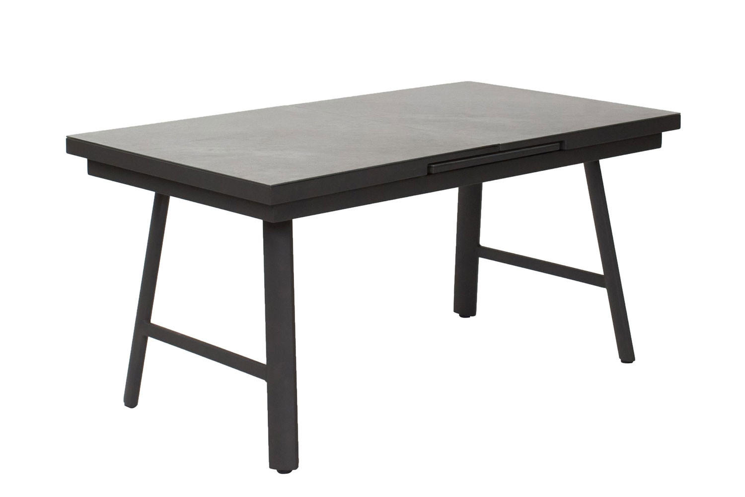 GARTENTISCH Burundi 160/210x90x77,5 cm, Keramik, Anthrazit - Anthrazit, Keramik (90/160/77.5cm) - dasmöbelwerk