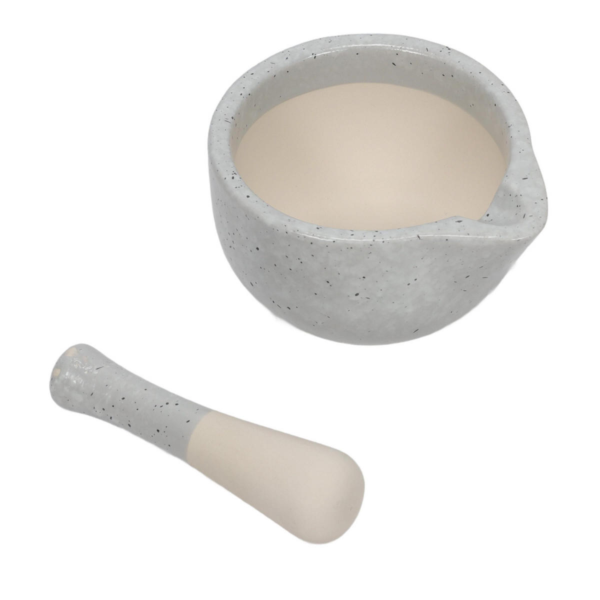 KÜCHENMÖRSER mit Stößel 11,4/11,4/10 cm - Grau, Keramik (11.4/10/11.4cm) - Excellent Houseware