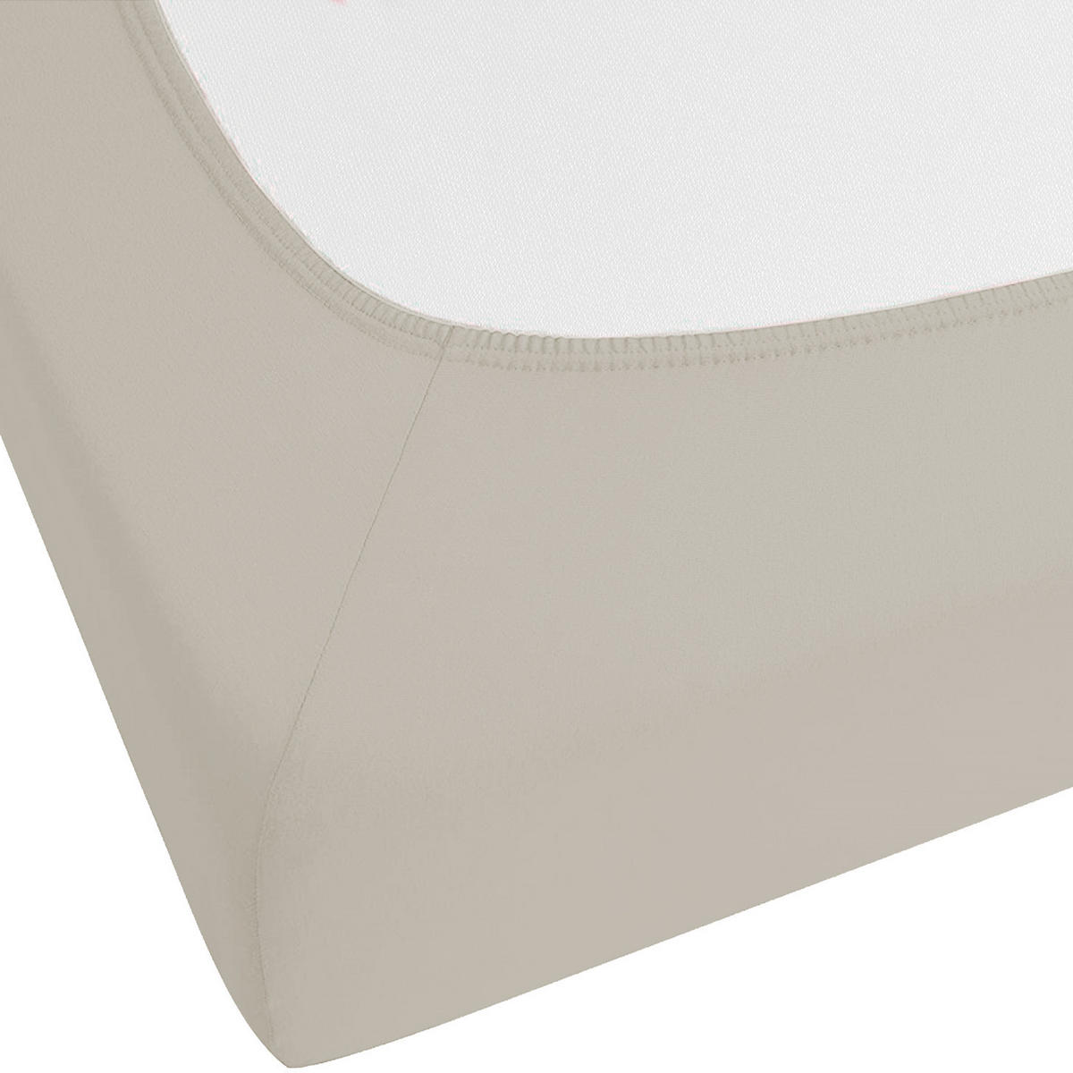 SPANNBETTLAKEN 140/200 cm Baumwolle Taupe Janbu - Taupe, Textil (140/200cm) - Beliani