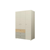 KINDERKLEIDERSCHRANK YOGI 01 120/185 cm in Graubeige / Geölte Eiche / Eukalyptus - Greige/Eichefarben, Holzwerkstoff (120/185/60cm) - Deine Möbel 24
