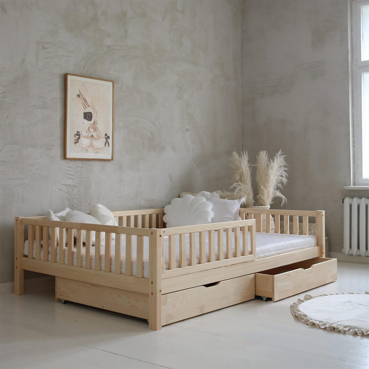 POSTEL 140/200 Agnès Přírodní dřevo - hnědá, dřevo (140/200cm) - Petits-meubles