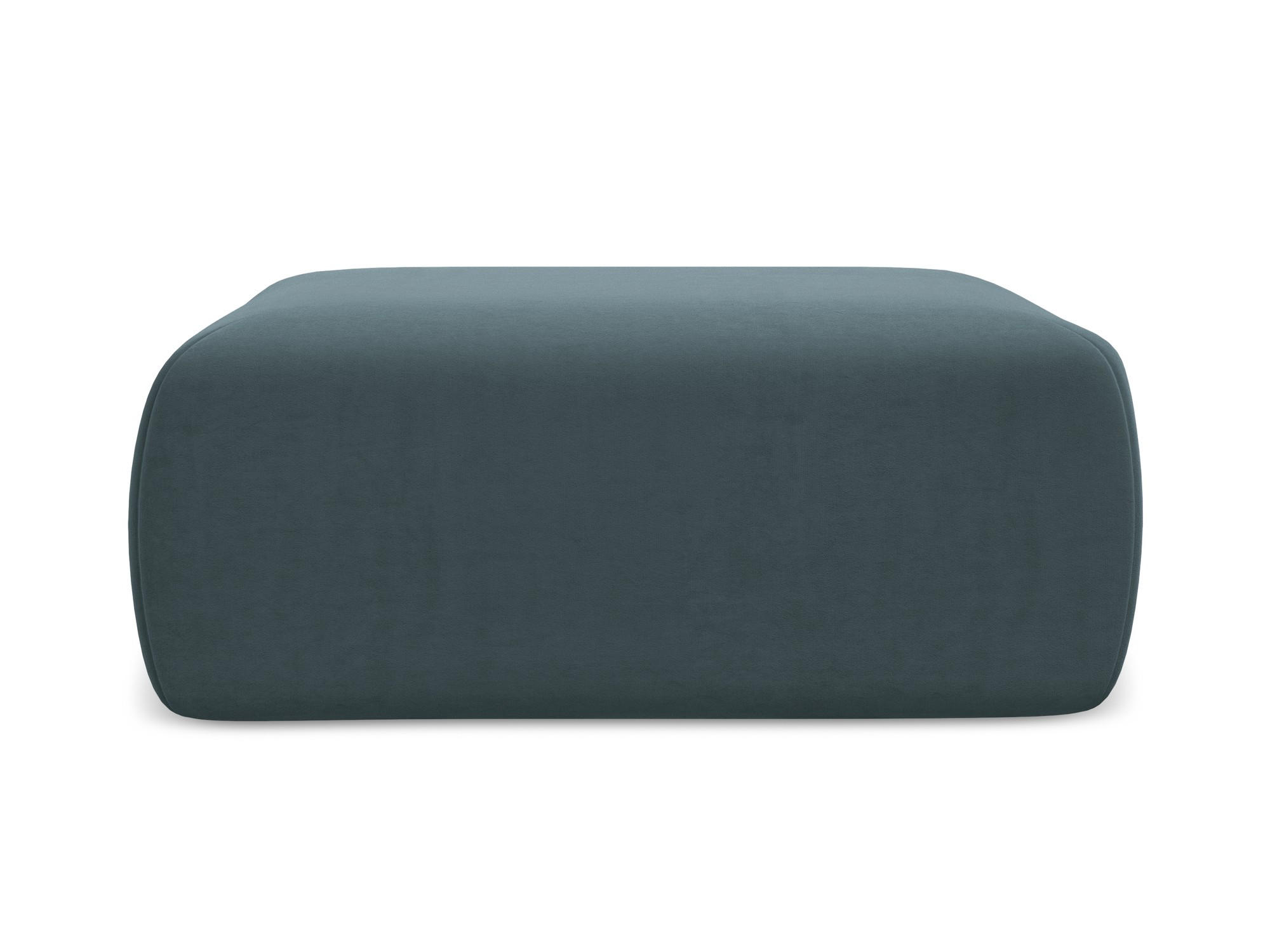 POUF Samt Stoff Blau - Blau/Petrol, Kunststoff/Textil (102/40/62cm) - Makamii