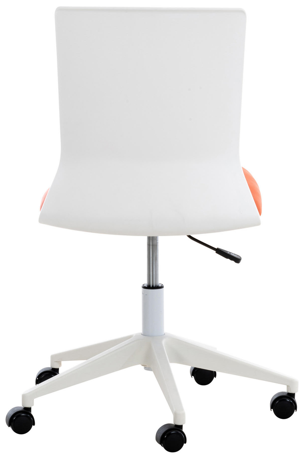 DREHSTUHL Lederlook orange - Weiß/Orange, Kunststoff/Textil (61/92/61cm) - CLP