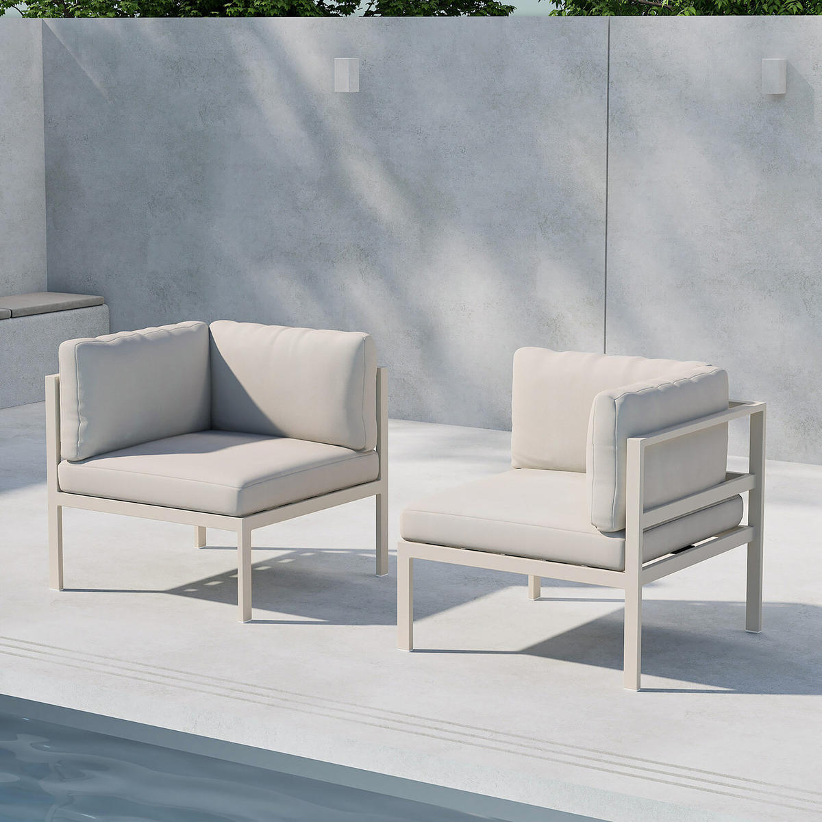 ECKELEMENT - Beige, Metall (74/65/74cm) - home24