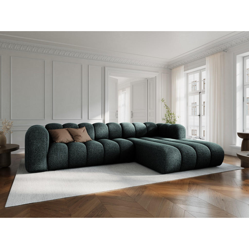 Thumbnail - Micadoni Ecksofa, Petrol, Textil, 4-Sitzer, L-Form, 290x177 cm, Hergestellt in Europa, Oeko-Tex®, Wohnzimmer, Sofas & Co...