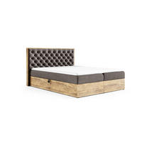 BOXBETT Diona Faro - Braun, Holzwerkstoff/Textil (200/200cm) - Fun Möbel