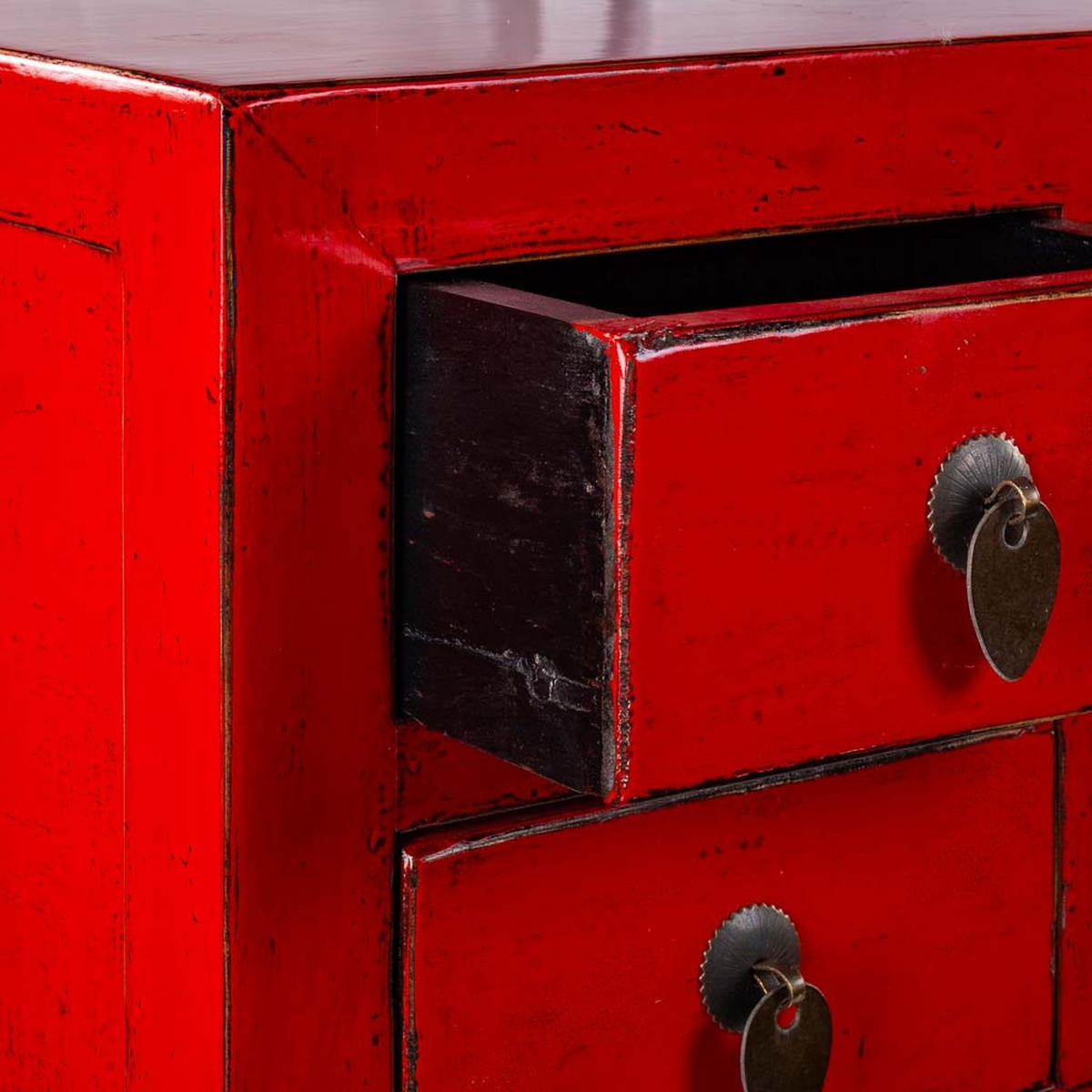 KONSOLENTISCH aus Holz, rot, 93x25x84cm - Rot, Holz (25/93/84cm) - Wanderlust