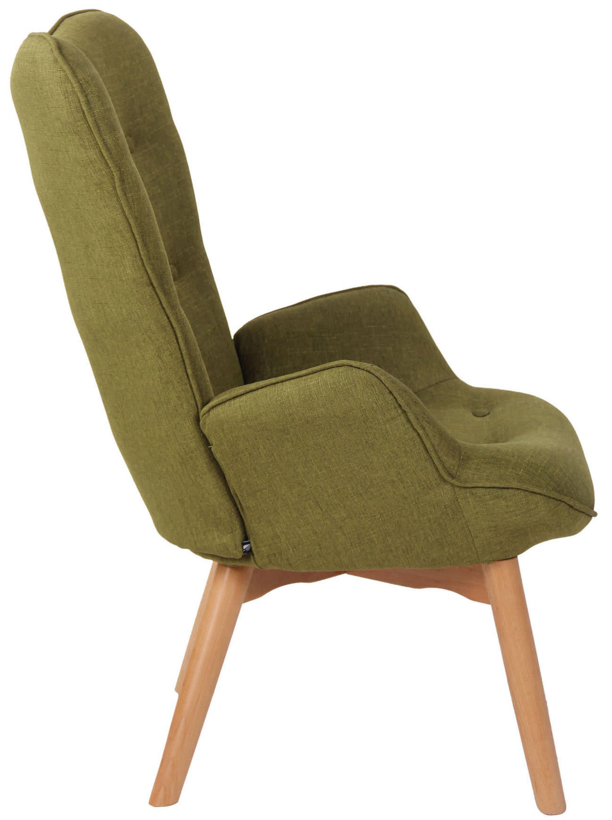 SESSEL Stoff grün - Grün, Holz/Textil (71/100/77cm) - CLP