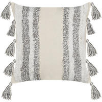 DEKOKISSEN Grau 45/45 cm Heliconia - Grau, Naturmaterialien/Textil (45/45cm) - Beliani