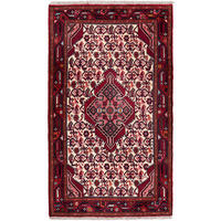 ORIENTTEPPICH handgeknüpft Assadabad Beige, Rot 144/82 cm Schurwolle - Beige/Rot, Textil (82/144cm) - Looma