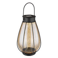 LED AUSSENLEUCHTE Metall Schwarz - Schwarz, Glas (12/12/30cm) - Globo Lighting