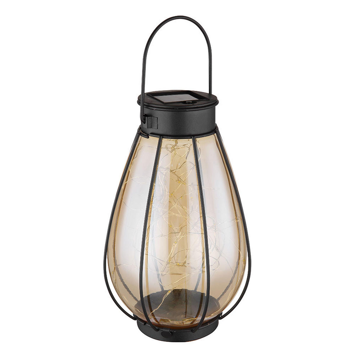 LED AUSSENLEUCHTE Metall Schwarz 2er Set - Schwarz, Glas (12/12/30cm) - Globo Lighting