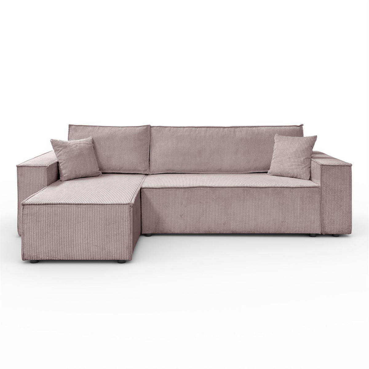 GEPOLSTERTES Ecksofa CARLOS L, Poso 27 - Rosa, Textil (247/143cm) - Lookway