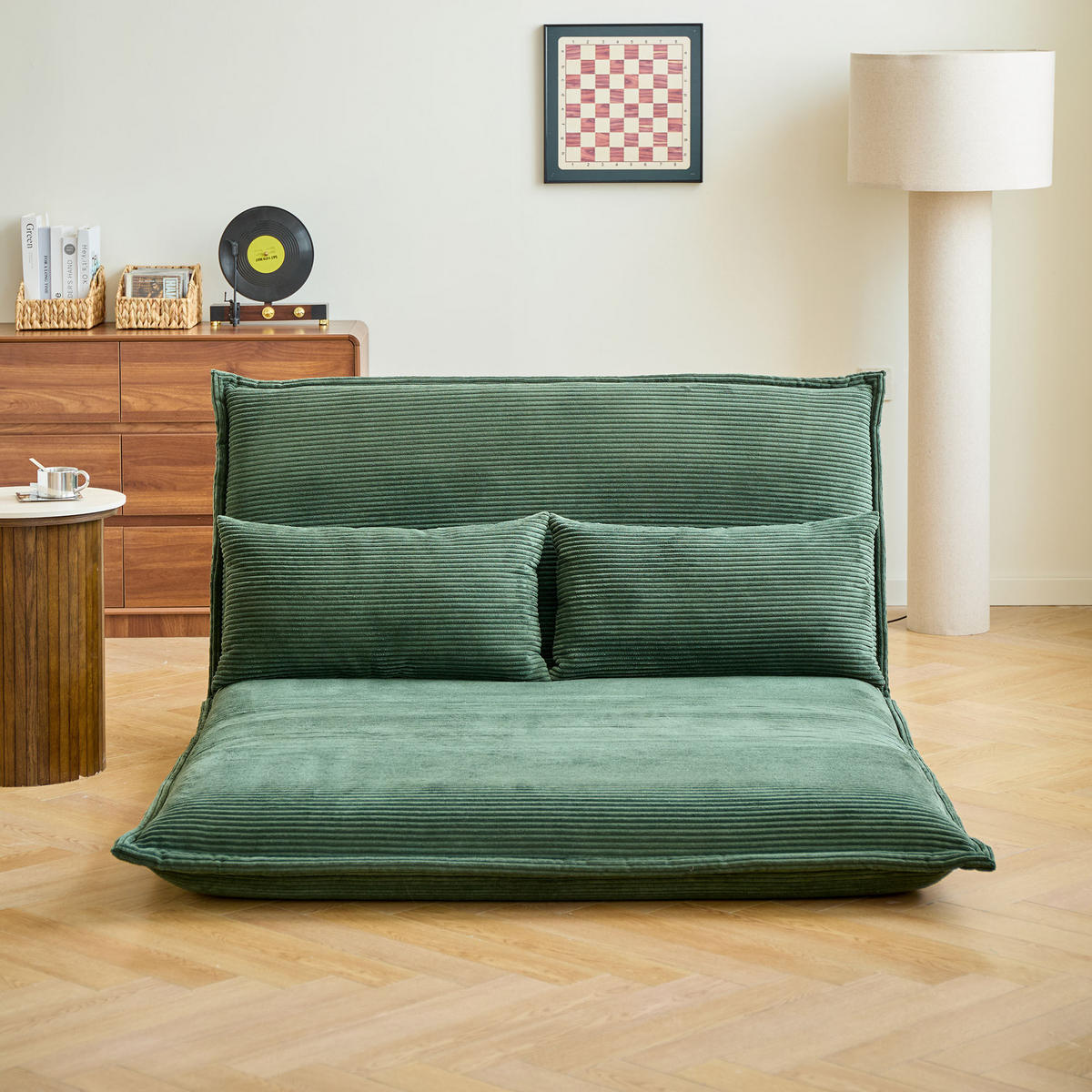 SCHLAFSOFA Cord Grün - Grün, Textil (145/76/85cm) - Nordlys
