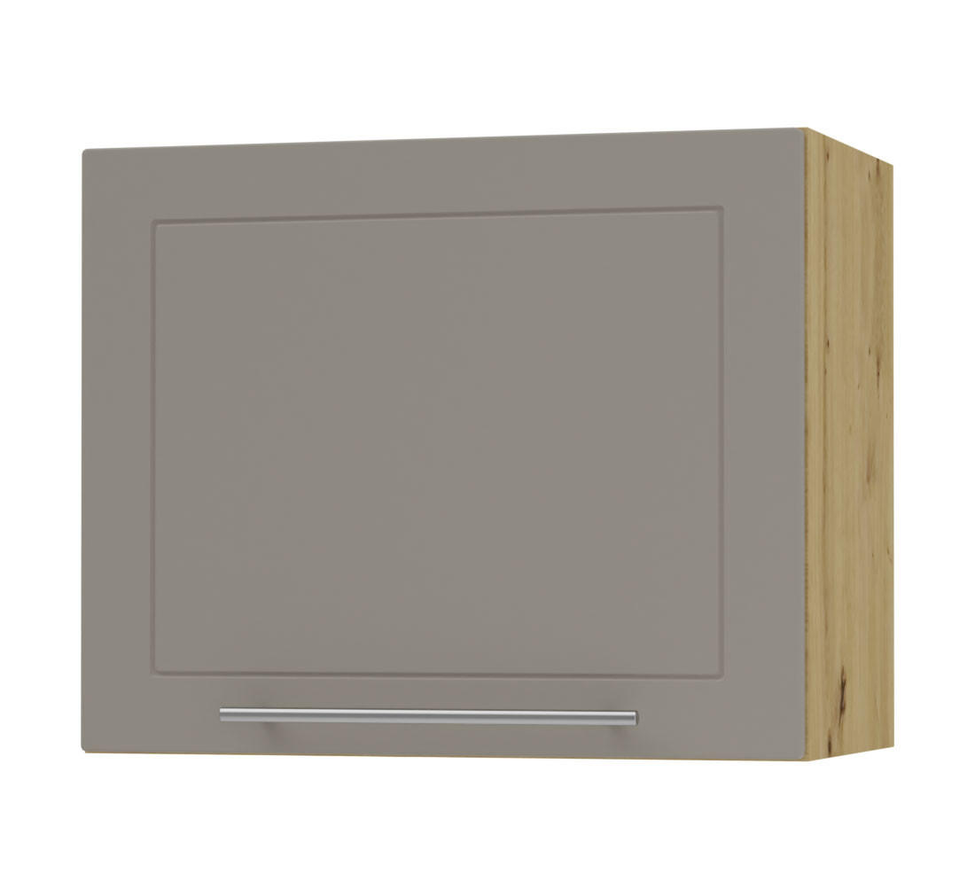 KLAPPHÄNGESCHRANK Kvantum W8/60 Beige Matt / Eiche Artisan Matt 60 / 32,5 / 50cm - Beige/Eiche Artisan, Holz/Holzwerkstoff (60/50/32.5cm) - Feldmann-Wohnen