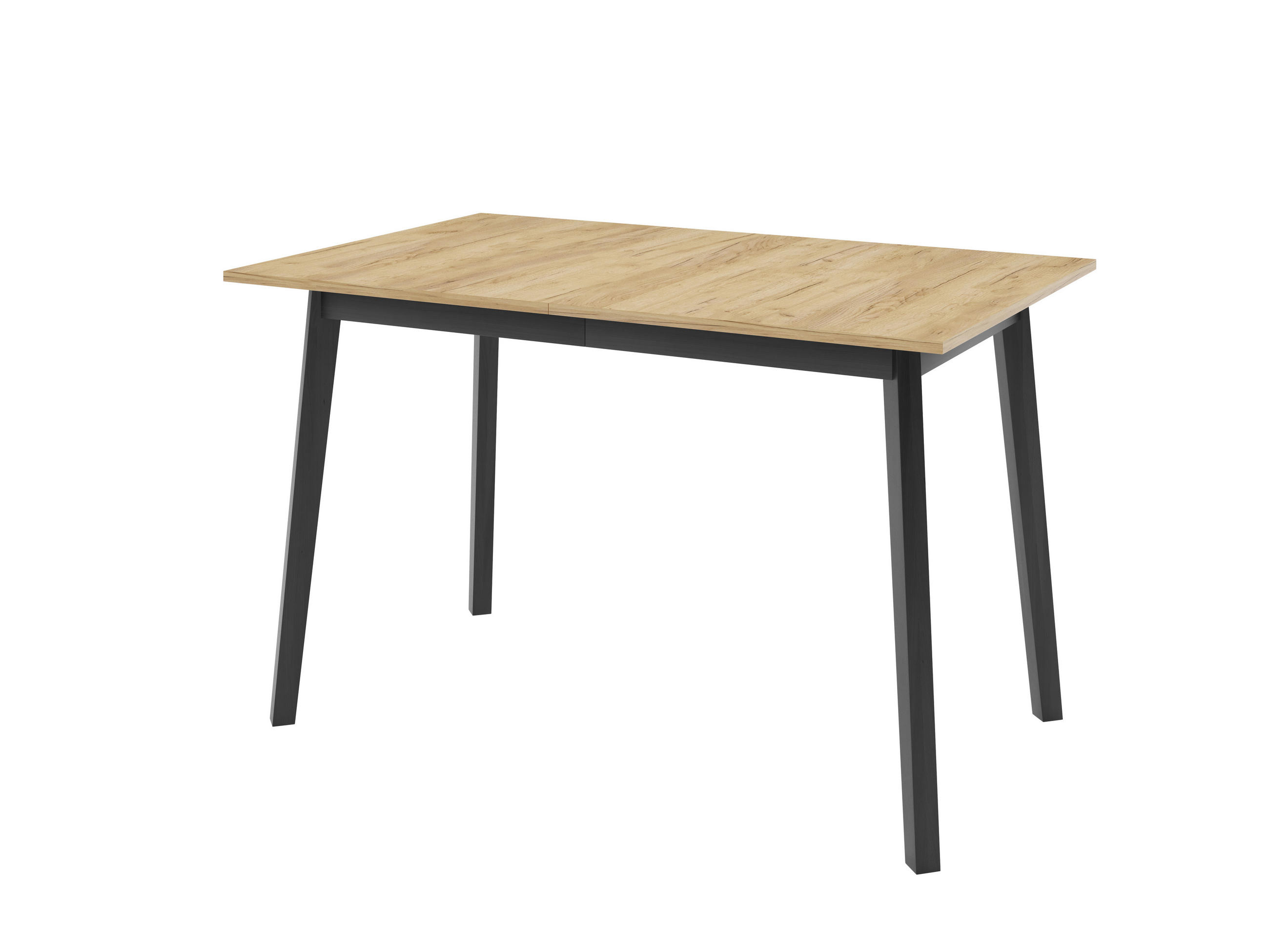 ESSTISCH ENZO S Ausziehbar 125 - 165 / 80 x 77 cm - Goldfarben/Schwarz, Holz (125/80/77cm) - MASSENO