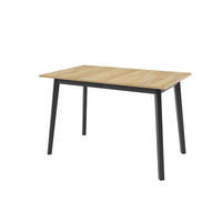 ESSTISCH ENZO S Ausziehbar 125 - 165 / 80 x 77 cm - Goldfarben/Schwarz, Holz (125/80/77cm) - MASSENO