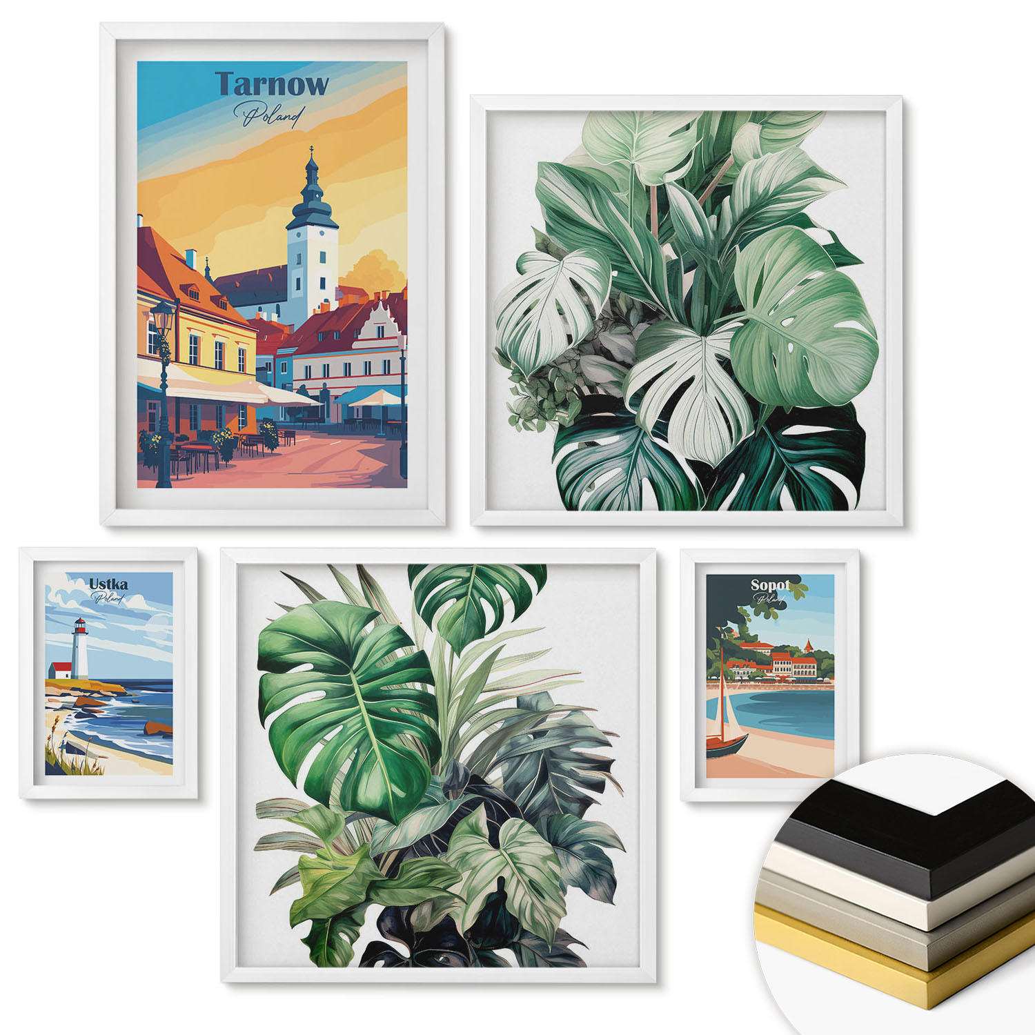 ArtPrintCave Wandbilder Weiß 40x60 cm
