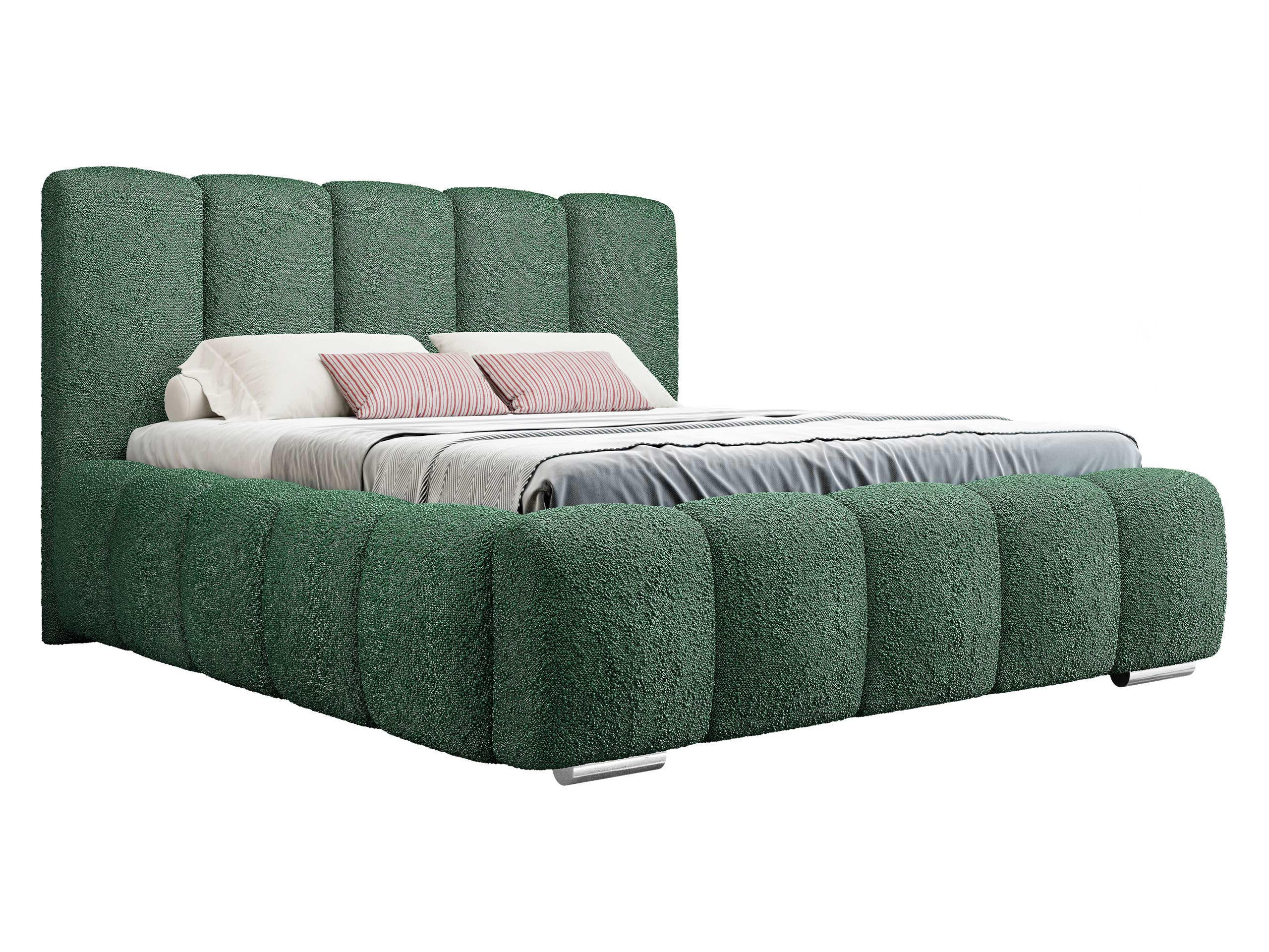 POLSTERBETT Wizko Boucle - Chromfarben/Naturfarben, Holz/Holzwerkstoff (180/200cm) - MIRJAN24