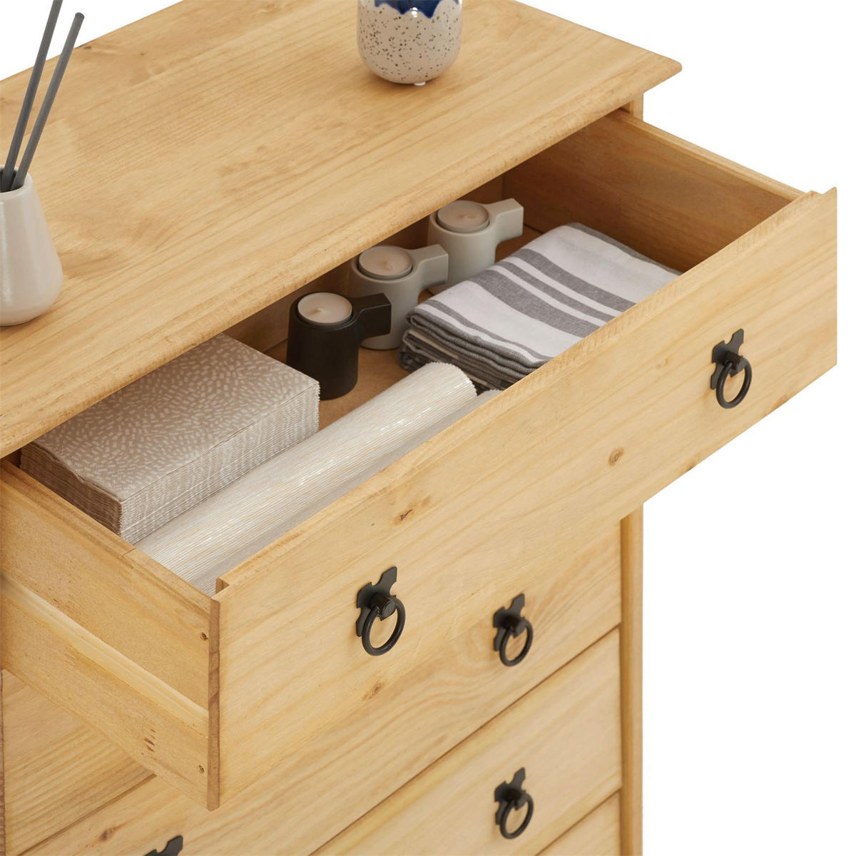 KOMMODE BARRIO - Naturfarben, Holz (71/88/34cm) - CARO-Möbel