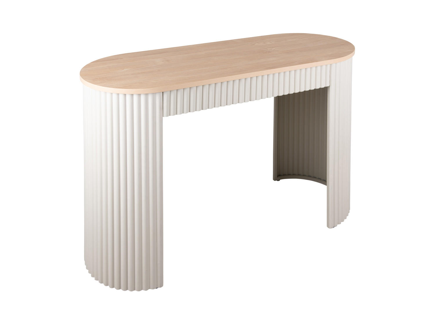 BEISTELLTISCH Estriado Grau 100/40/76.5 cm - Grau, Metall (100/40/76.5cm) - Leitmotiv