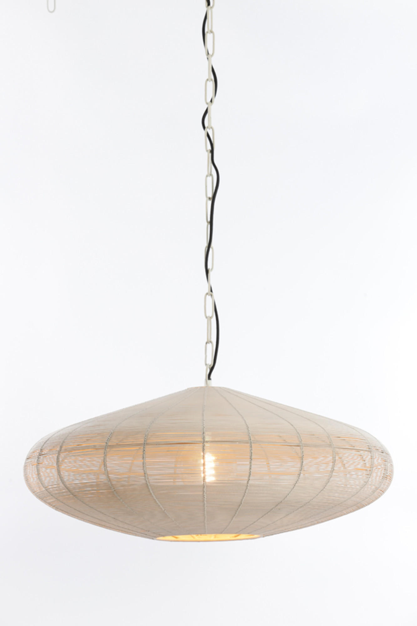 HÄNGELAMPE Bahoto Weiß Ø60/23 cm - Weiß, Metall (60/60/23cm) - Light & Living