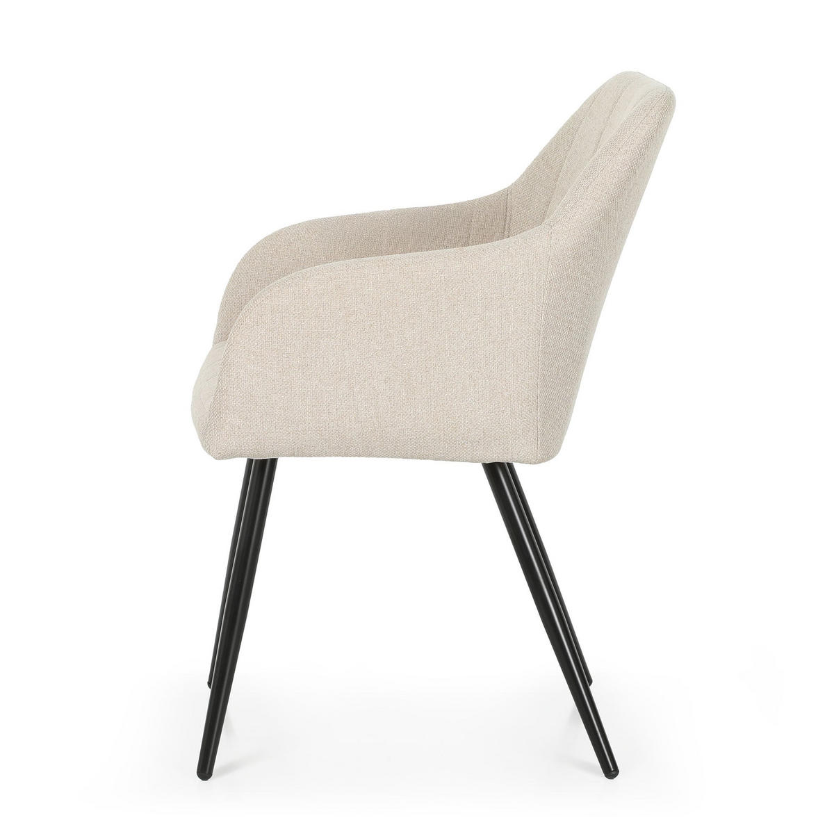 POLSTERSTUHL 4er Set, Metallbeine Beige, Gold, x 54/82/58 - Beige, Textil (54/82/58cm) - RAUMHIRSCH FURNITURE