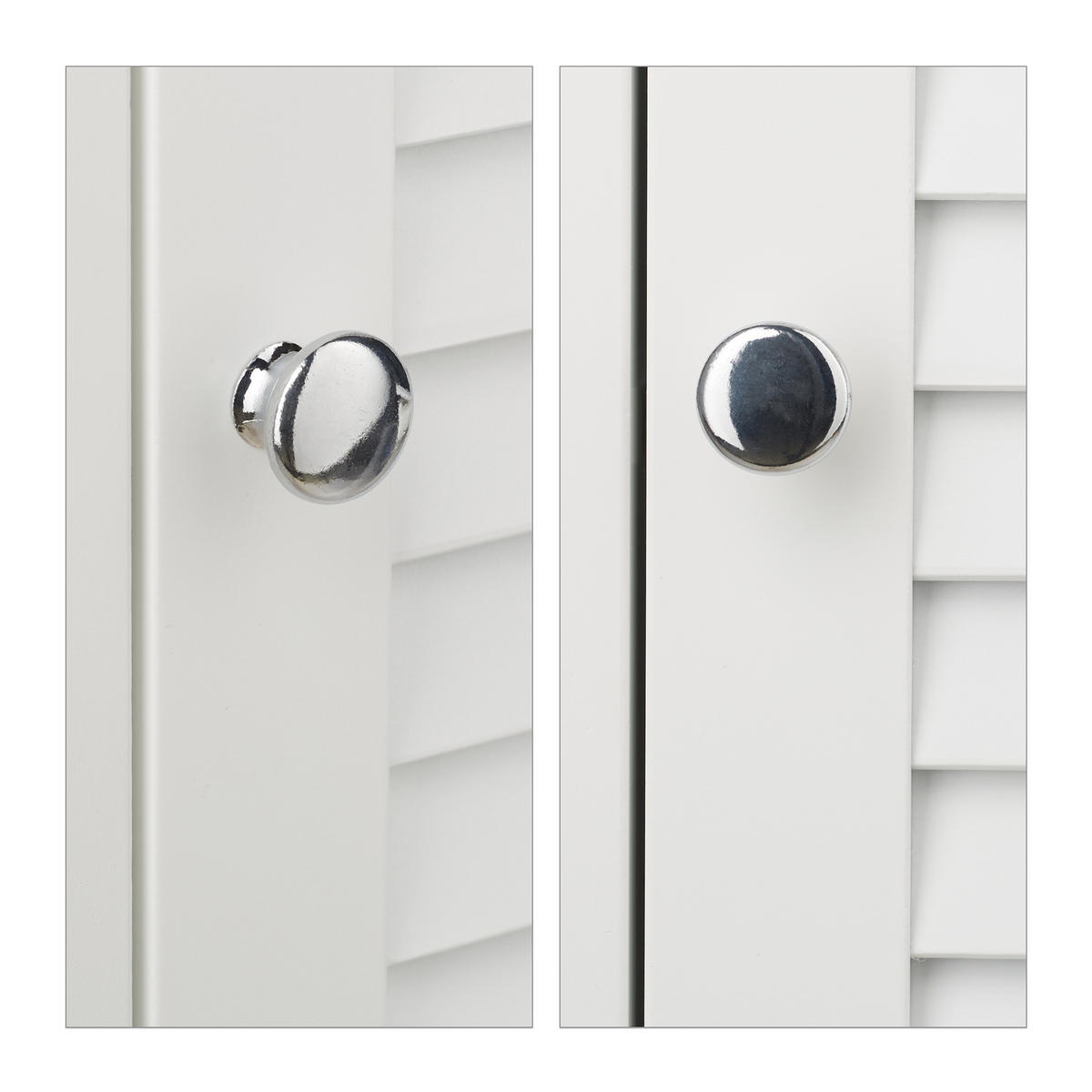 BADSCHRANK - Weiß, Holzwerkstoff (45/83/30cm) - Relaxdays